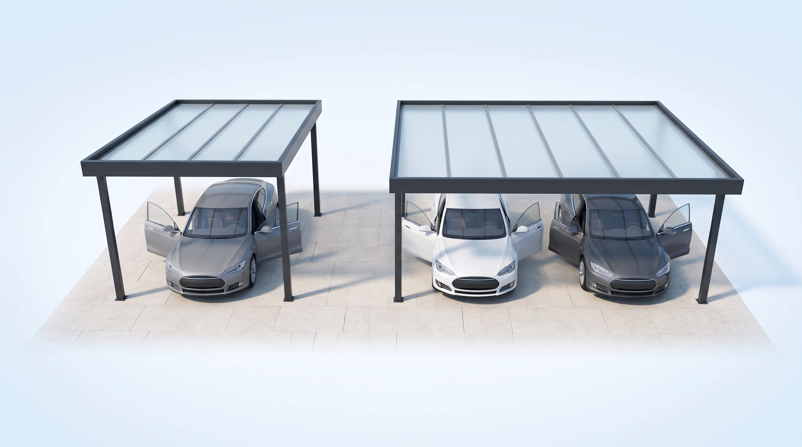 Carport dimensions and layout diagram.